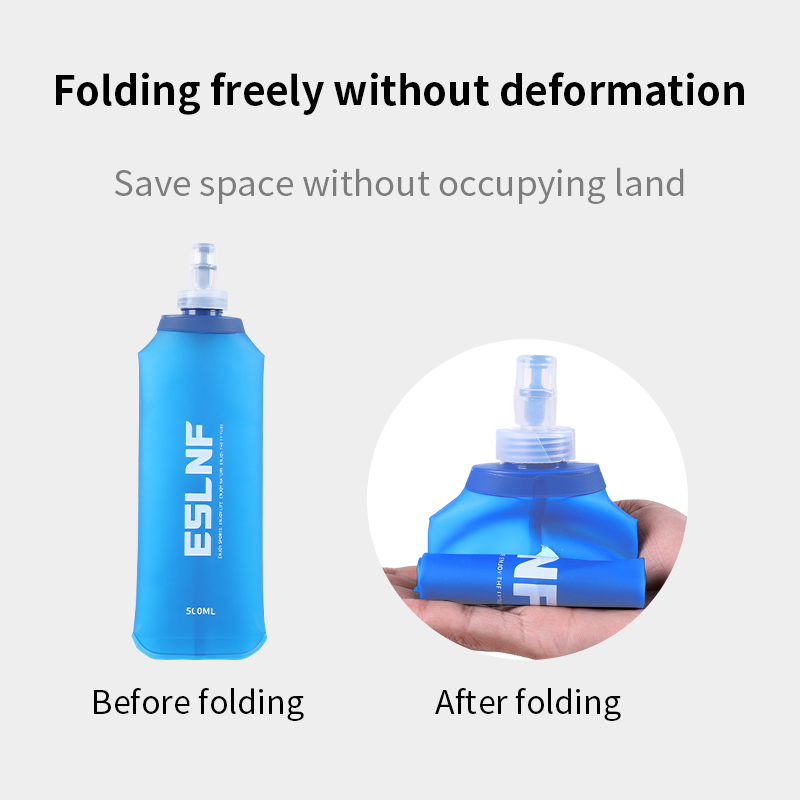ขวดน้ำพับได้ 500 มล. ขวดน้ำแบบ - Hydration Pack Outdoor บทวิจารณ์และราคา