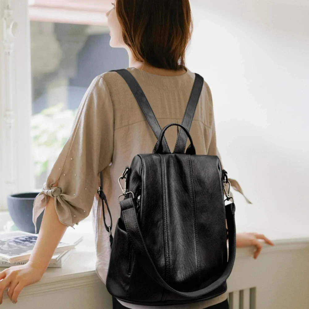 ใหม่กระเป๋าเป้สะพายหลังแล็ปท็อ - Leather Backpack Vintage บทวิจารณ์และราคา